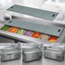 Thumbnail image #3 for Advance Tabco 5-Compartment Cold Food Table Hinged Cover with Piano-Style Hinges
