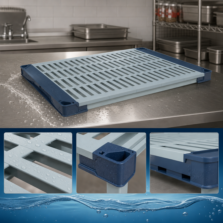 Product image #3 for MetroMax 4 54 x 21 Inch Open Grid Polymer Shelf, 600 lb. Capacity