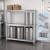 Thumbnail image #3 for Panco 3-Tier Aluminum Beer Keg Rack with Storage Shelf, 6-Keg Capacity, 60W x 18D x 76H