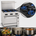 Thumbnail image #3 for Wolf Challenger XL 36-Inch 6-Burner Gas Restaurant Range with Standard Oven and High Shelf