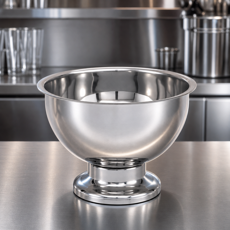 Product image #3 for Vollrath New York, New York® Mirror-Finished 18-8 Stainless Steel Punch Bowl, 4 Gallon