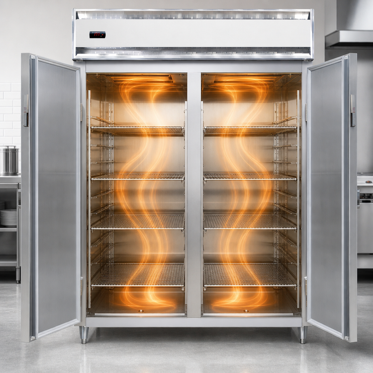 Product image #3 for Continental Refrigerator Designer Line DL2WE-SS 2-Section Extra-Wide Reach-In Heated Holding Cabinet with Stainless Steel Interior