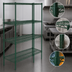Thumbnail image #3 for CAC China Heavy-Duty Epoxy Coated Wire Shelving Set, 36 x 18 x 72 Inches, 4-Shelf, Green