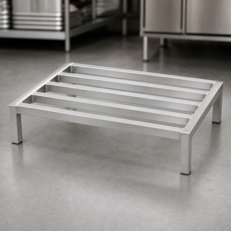Product image #3 for Eagle Panco 5-Lat Tubular Aluminum Dunnage Rack, 48" W x 24" D x 12" H, 2000 lb Capacity