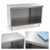 Thumbnail image #3 for Spec-Master Marine Counter Edge Open Front Cabinet Base Work Table, 60W x 24D, 14-Gauge 304 Stainless Steel Top