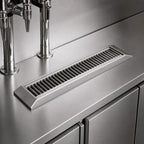 Thumbnail image #9 for Micro Matic USA DP-420LD Surface-Mount Stainless Steel Drip Tray Trough with Beveled Edge, Louvered Screen and 1/2-Inch Drain, 16 x 6-1/2 Inches