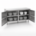 Thumbnail image #3 for Eagle Spec-Master Series 84-Inch Wide 4-Door Stainless Steel Plate Cabinet with Hinged Doors
