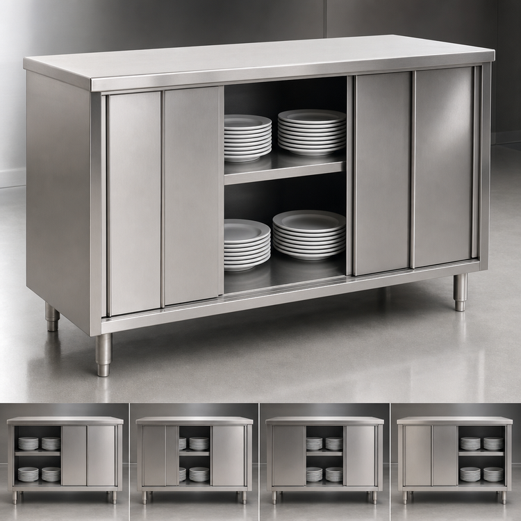 Product image #3 for Eagle Group Spec-Master 84-Inch Stainless Steel Sliding Door Plate Cabinet