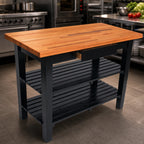 Thumbnail image #4 for John Boos Appalachian OC6030-S Oak Country Work Table with Slatted Undershelf, 1-1/2-Inch Top, 60 x 30 x 34-3/4 Inches