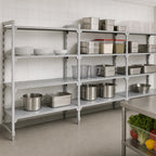 Thumbnail image #4 for Cambro Camshelving® Premium CPA214284S4PKG 42W x 21D x 84H Inch 4-Shelf Solid Polymer Add-On Shelving Unit, Speckled Gray