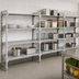 Thumbnail image #4 for Cambro Camshelving Premium 42 Inch Long x 21 Inch Deep x 84 Inch High 4-Shelf Solid Polymer Add-On Shelving Unit, Speckled Gray