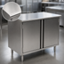 Thumbnail image #3 for Eagle Group Spec-Master 60 Inch x 30 Inch Enclosed Work Table with Hinged Doors, 14/304 Stainless Steel Top