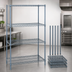 Thumbnail image #3 for Quantum 54 Inch W x 21 Inch D x 63 Inch H Wire Shelving Starter Kit with 4 Shelves, Gray Epoxy Antimicrobial Finish