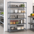 Thumbnail image #3 for Quantum 5-Shelf Wire Shelving Starter Kit, 72-Inch W x 12-Inch D x 63-Inch H, Gray Epoxy Antimicrobial
