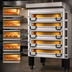 Thumbnail image #3 for PizzaMaster PM 835ED Five-Deck Modular Electric Pizza Oven with Stand and Eyebrow Hood