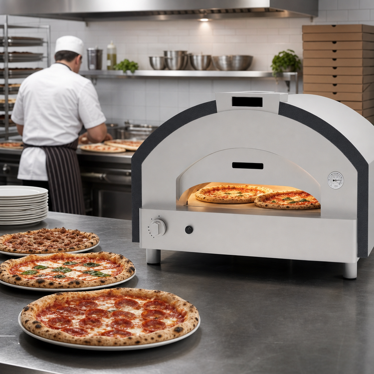 Product image #3 for Trento Alfa Quick Series Countertop Single Deck Natural Gas Pizza Oven, 2-Pizza Capacity