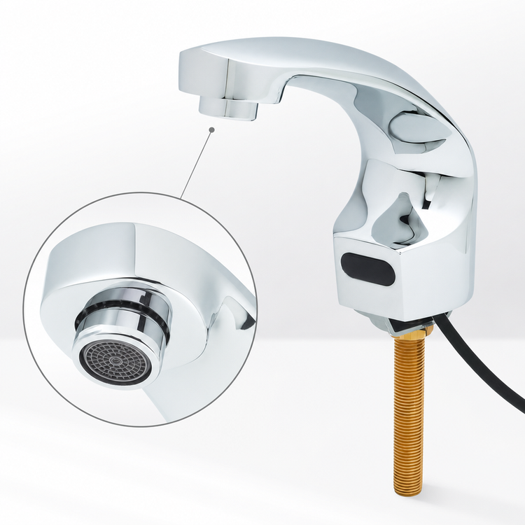 Product image #3 for T&S Brass ChekPoint Single-Hole Deck-Mount Electronic Touchless Faucet with Mixing Valve