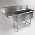 Thumbnail image #3 for John Boos Pro-Bowl 2-Compartment Sink with Left Drainboard, 18