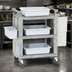 Thumbnail image #3 for Vollrath Closed-End Structural Foam Plastic Utility Cart, 3-Shelf, 200 lb Capacity