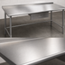 Thumbnail image #3 for Eagle Group Budget Series 144-Inch x 36-Inch Stainless Steel Work Table with 1-1/2-Inch Rear Up-Turn
