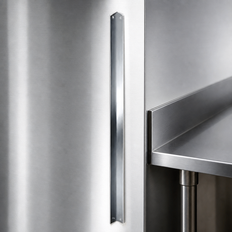 Product image #3 for Advance Tabco 60-Inch x 2-Inch x 2-Inch Stainless Steel Corner Guard with Adhesive Tape Backing