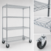 Thumbnail image #3 for EAGLEbrite 4-Tier 36 x 18-Inch Wire Shelving Dolly Truck with Zinc Finish and Poly Swivel/Brake Casters