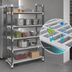 Thumbnail image #3 for Cambro Camshelving Elements XTRA 5-Tier Stationary Starter Polymer Shelving Unit, 42 x 18 x 84 Inches, Speckled Gray