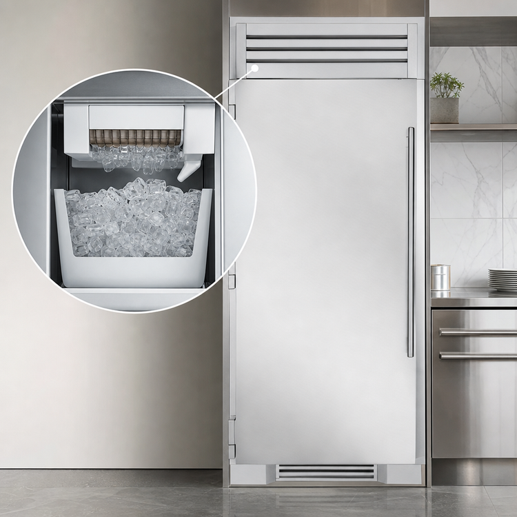 Product image #3 for True Residential 36-Inch Upright Freezer Column with Built-In Ice Maker, Right-Hinged Solid Door, Stainless Steel
