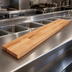 Thumbnail image #3 for John Boos Steam Table Cutting Board, 96 x 10 x 1-3/4 Inch, Northern Hard Rock Maple, Edge Grain, Oil Finish