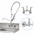 Thumbnail image #3 for EasyInstall 8-Inch Wall Mount Pre-Rinse Unit with Add-On Faucet, 12-Inch Swing Nozzle and 0.65 GPM Spray Valve
