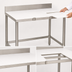 Thumbnail image #3 for Eagle Group 84-Inch x 36-Inch Poly Top Trimming Table with Stainless Steel Frame and 4-Inch Backsplash
