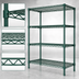 Thumbnail image #3 for Red-i-Pak 4-Tier Wire Shelving Unit, 60W x 24D x 74H, Green Epoxy Finish