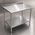 Thumbnail image #3 for Serv-Ware Standard Series 30 x 24 Inch Stainless Steel Work Table with 2-Inch Turnup