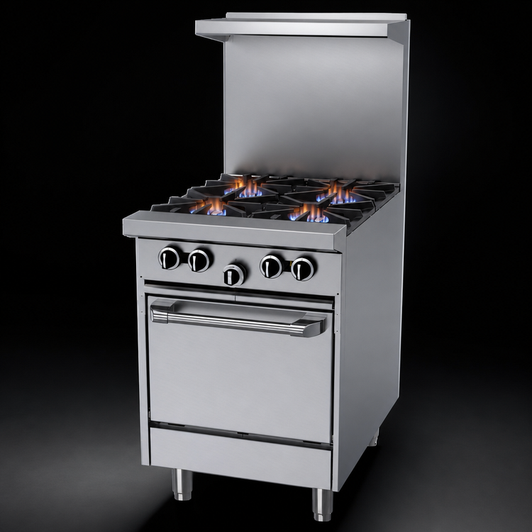 Product image #3 for Garland Signature G Starfire Pro Series 24-Inch Natural Gas Restaurant Range with 4 Open Burners and Space-Saver Oven