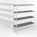 Thumbnail image #3 for Fermostock 4-Tier Polymer Add-On Shelving Expansion Kit, 59