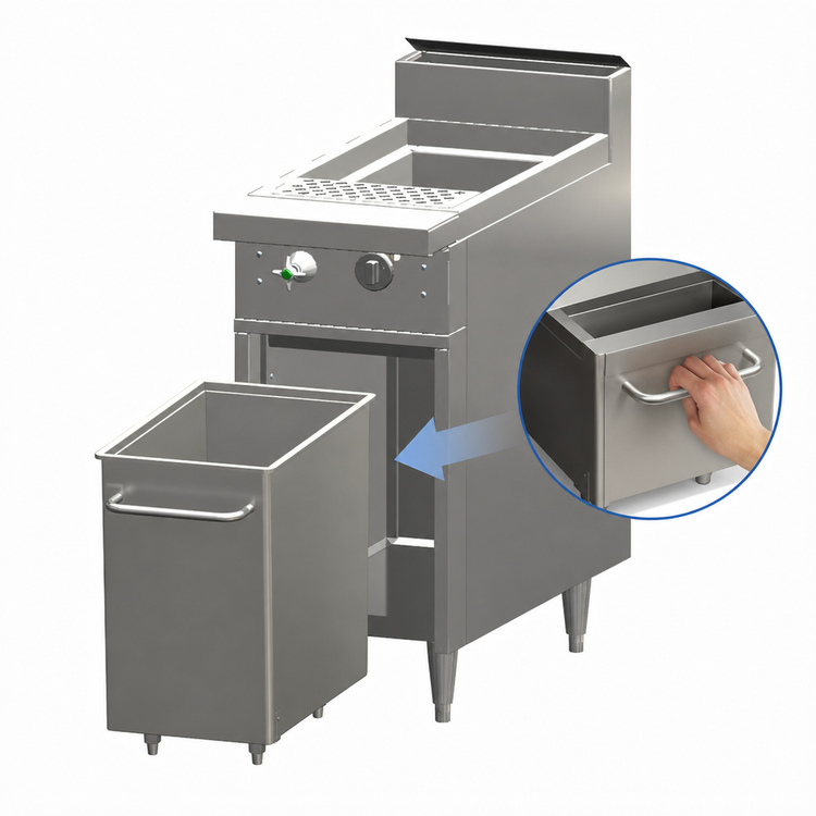 Product image #3 for Titan Heavy Duty Gas Pasta Cooker with 11-Gallon Removable Tank and Top-Mount Faucet, 18-Inch