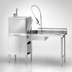 Thumbnail image #3 for Eagle Group Straight Soiled Dishtable with Pre-Rinse Sink, 48 Inch, Right-to-Left, 16/430 Stainless Steel Top