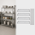 Thumbnail image #3 for Quantum Chrome Plated Wire Shelving Starter Kit with 4 Shelves, 60-Inch W x 12-Inch D x 54-Inch H