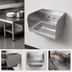 Thumbnail image #3 for John Boos Pro-Bowl Wall-Mount Stainless Steel Hand Sink with Left Side Splash, 14-Inch x 10-Inch x 5-Inch Bowl
