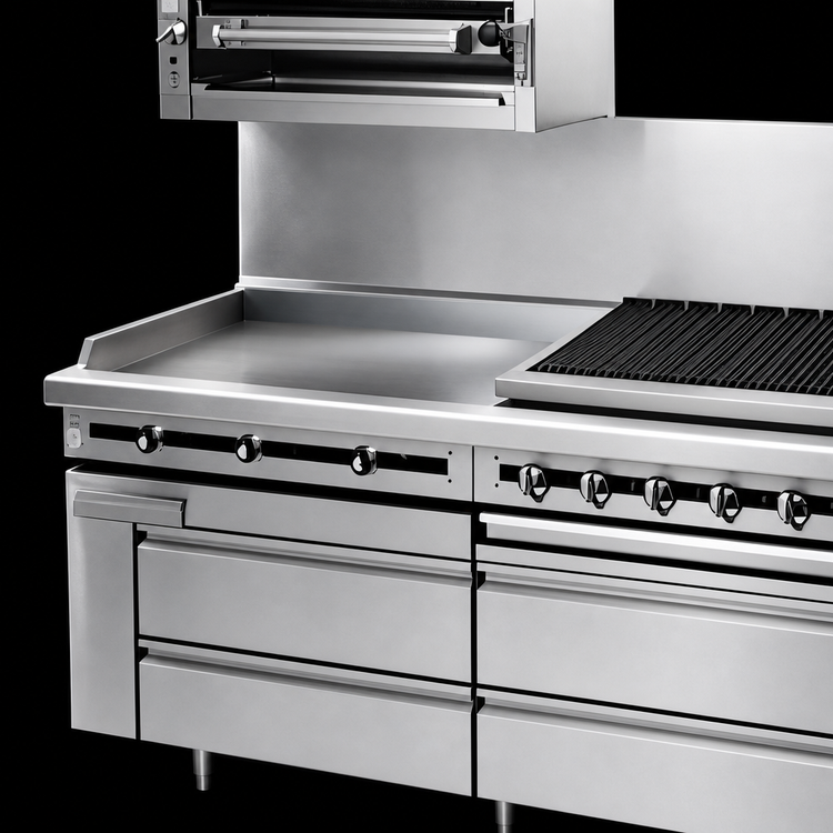 Product image #3 for Jade Titan JMRH-60GT Heavy Duty 60 Inch Modular Gas Griddle Top Range with Thermostatic Controls