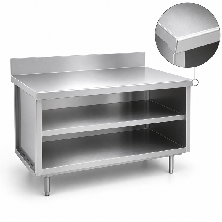 Product image #3 for La Rosa 60000 Series Open Shelf Utility Stand, 48-Inch L x 28-Inch D, 304 Stainless Steel Top