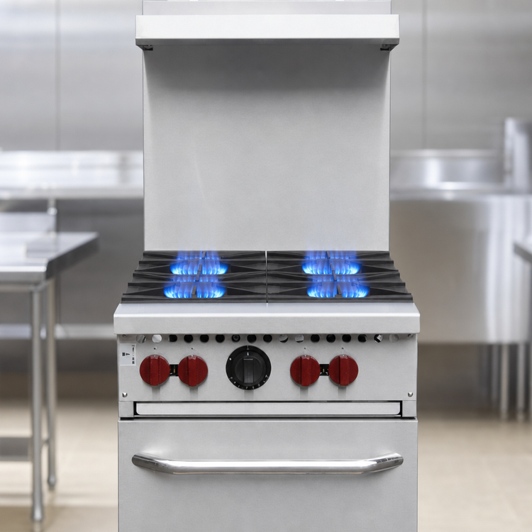 Product image #4 for Vulcan SX Series 24-Inch Propane Commercial Gas Range with 4 Open Burners and Space Saver Oven