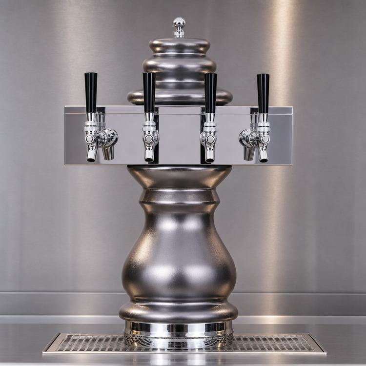 Product image #3 for Glastender Braumeister 4-Faucet Air Cooled Countertop Draft Dispensing Tower
