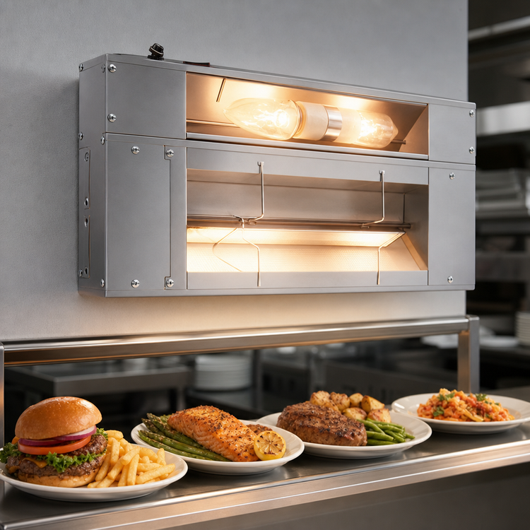 Product image #3 for Hatco Glo-Ray® 60-Inch Lighted Infrared Strip Heater, Aluminum, 1350 Watts