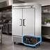 Thumbnail image #3 for True TS-49F-HC Two-Section Reach-In Freezer with Stainless Steel Solid Swing Doors and Bottom-Mounted Self-Contained Refrigeration