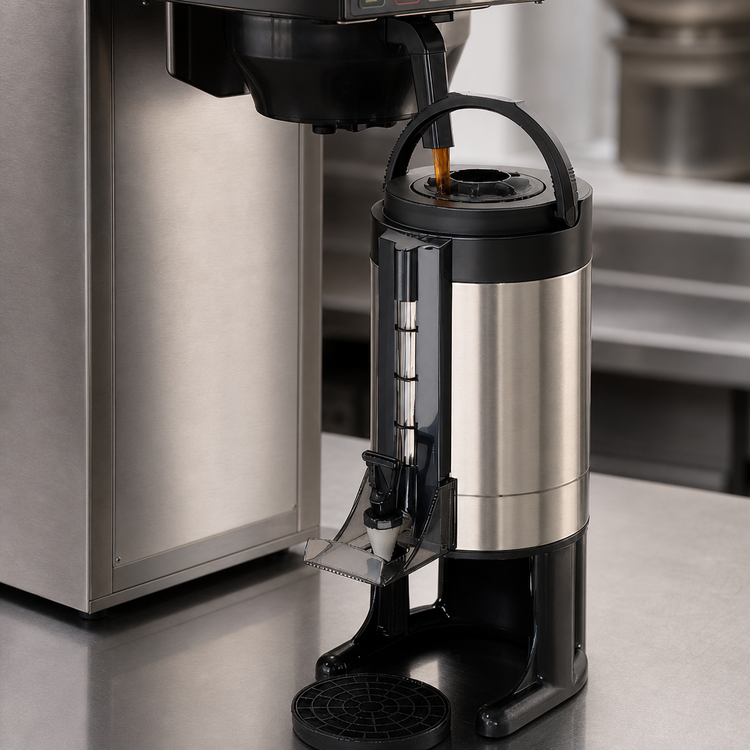 Product image #3 for Bloomfield Single 1.5-Gallon Brew-Through Thermal Coffee Server with Sight Gauge, Stainless Steel