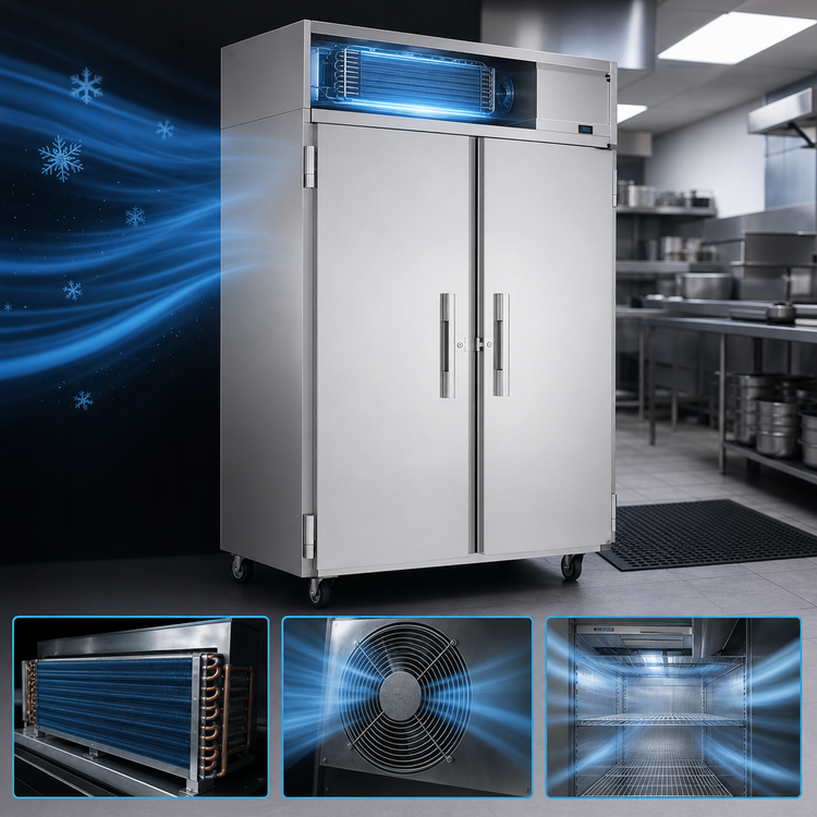 Product image #3 for Victory Elite V-Core Two-Section Reach-In Freezer, 45.2 Cu. Ft., Top-Mounted Self-Contained Refrigeration