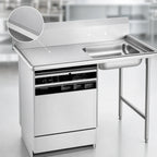 Thumbnail image #3 for Advance Tabco DTU-U60-48R Undercounter Dish Table, 48 x 30 Inches, Right-Side Sink, 16-Gauge 304 Stainless Steel, 10-1/2-Inch Backsplash