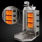 Thumbnail image #3 for Eurodib USA VGB3 Natural Gas Vertical Gyro Broiler, 3 Double Burners, Top-Mounted Motor, 88 lb Capacity