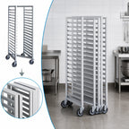 Thumbnail image #3 for Dinex DXP618N Nesting Pan Rack, Aluminum, End-Load, Holds 18 Full-Size Sheet Pans, 3-Inch Slide Spacing